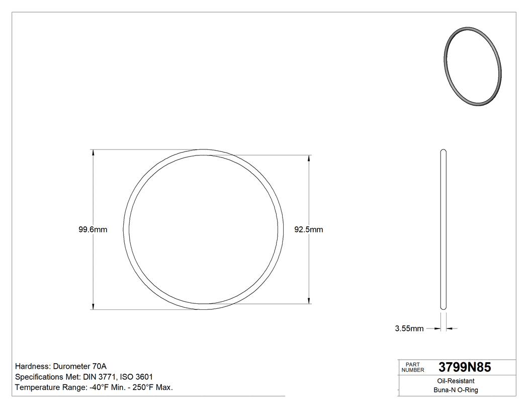 Technical drawing - 3799N85